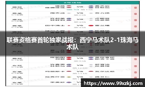 联赛资格赛首轮独家战报：西宁马术队2-1珠海马术队